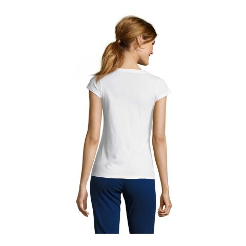MOON WOMEN&#039;S V-NECK T-SHIRT White | XXL | No Branding | not available | not available | not available