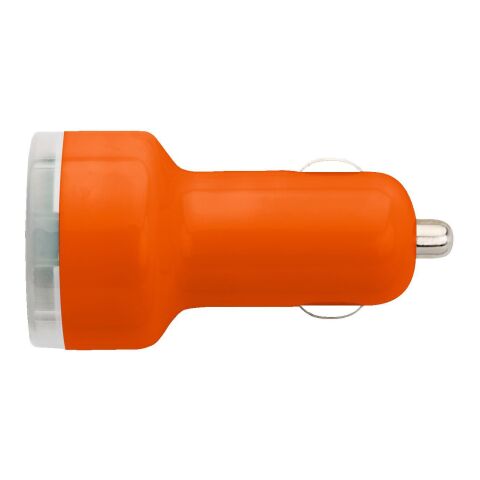 Plastic car power adapter with two USB ports cobalt blue | No Branding | not available | not available