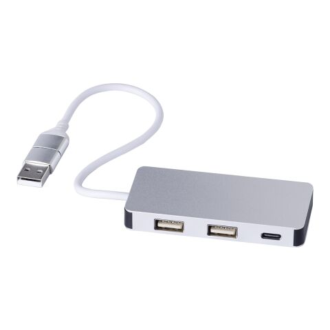 Aluminium USB Hub Layton silver | No Branding | not available | not available