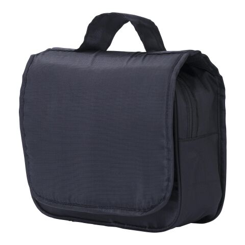 Polyester (210D) travel toiletry bag Merrick black | No Branding | not available | not available