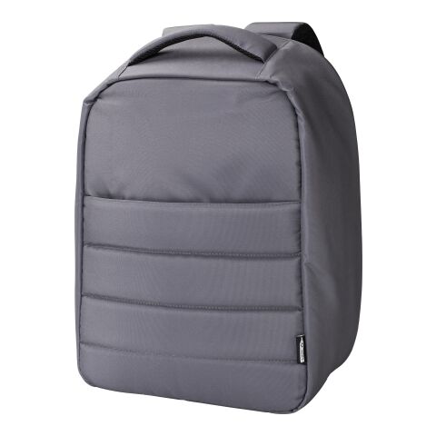 RPET polyester (300D) anti-theft laptop backpack Calliope grey | No Branding | not available | not available