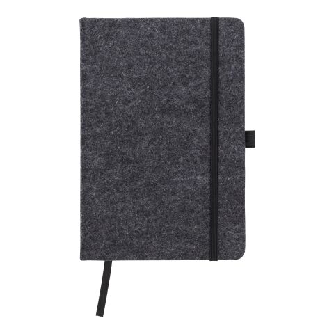 RPET felt notebook Harper dark grey | No Branding | not available | not available