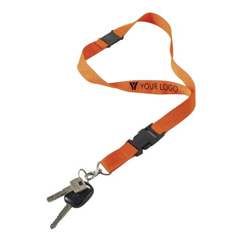 Polyester (300D) lanyard and key holder Bobbi yellow | No Branding | not available | not available