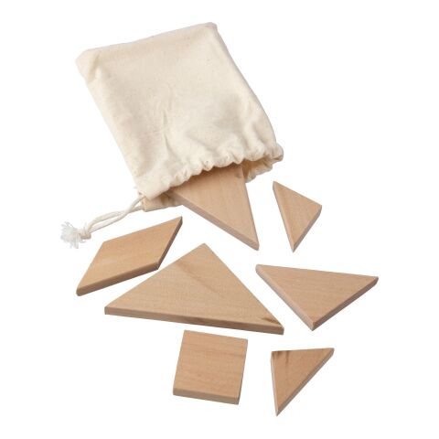 Natural wooden tangram puzzle Ulrike brown | No Branding | not available | not available
