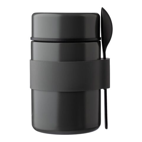 Stainless steel double walled lunch pot Niko grey | No Branding | not available | not available