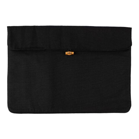Cotton (220 gr/m2) laptop pouch Dirk black | No Branding | not available | not available