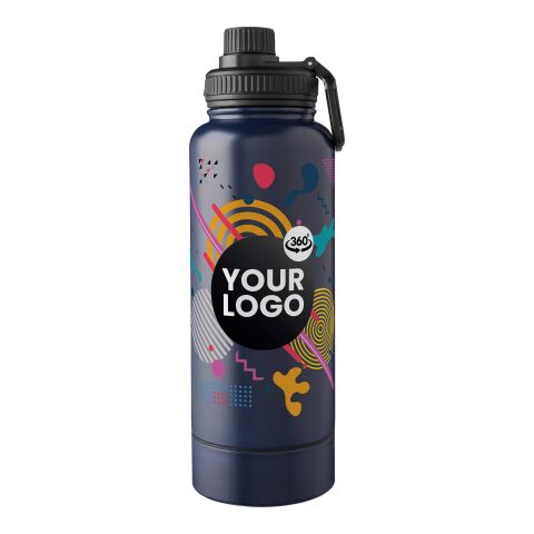 Stainless steel double-walled drinking bottle 1000 ml Nathaniel black | No Branding | not available | not available