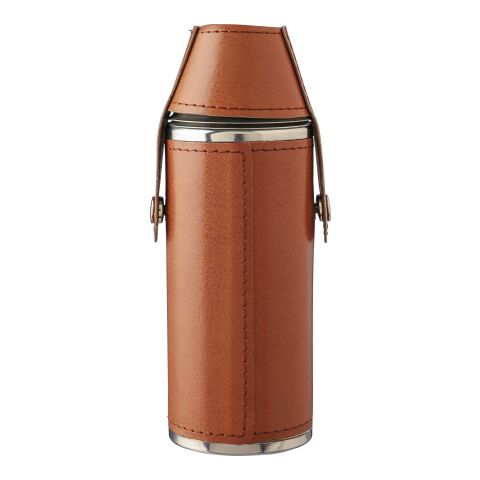 Recycled stainless steel flask Brock brown | No Branding | not available | not available