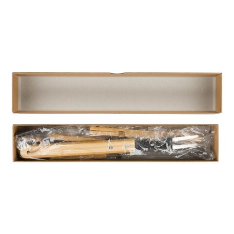 Stainless steel barbecue set Kaitlyn brown