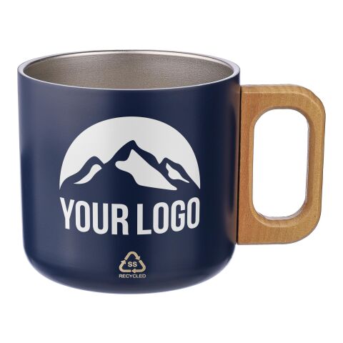 Recycled stainless steel double-walled mug 400 ml Dwight white | No Branding | not available | not available