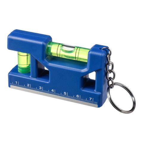 Recycled ABS spirit level keychain Indira cobalt blue | No Branding | not available | not available
