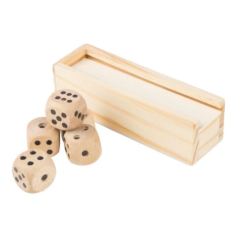 Beech wooden dice set Celine brown | No Branding