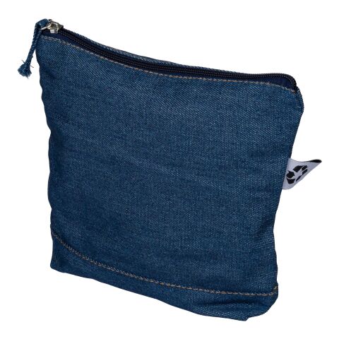 Recycled denim cosmetic bag Orin blue | No Branding