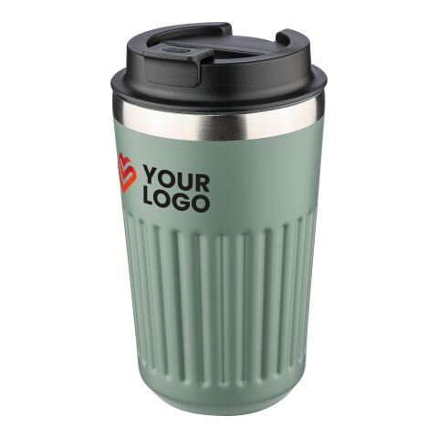 Recycled stainless steel travel mug (400 ml) Chiara grey | No Branding