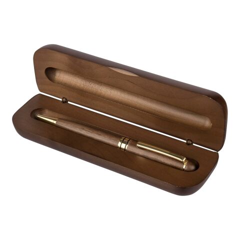 Walnut wooden pen set Adelina brown | No Branding | not available | not available