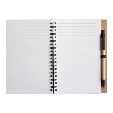 Wire bound notebook with ballpen. Stella black | No Branding | not available | not available