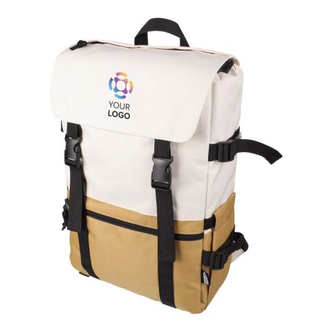 Backpack Vayo 2-tone | Recycled | Laptop 15" | 11 l khaki