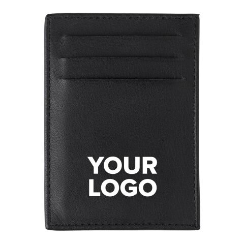 Split leather credit card wallet Logan black
