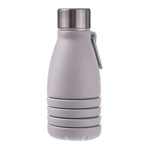 Silicone foldable drinking bottle 550 ml Erin grey