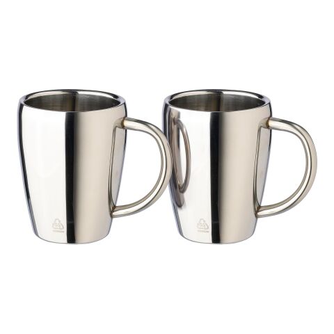 Stainless steel double walled mugs Naya silver