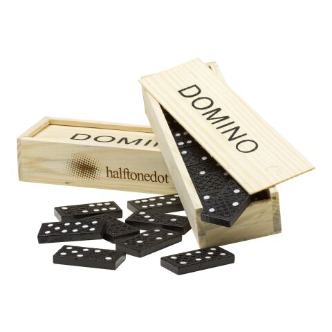 Wooden box with domino game Enid brown | No Branding | not available | not available