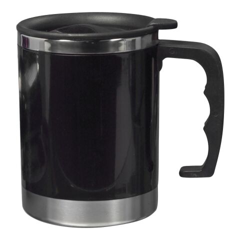Stainless steel and AS double walled mug Gabi black | No Branding | not available | not available