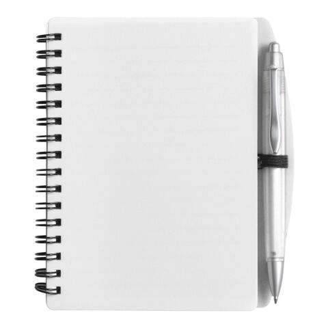 PP notebook with ballpen Kimora white | No Branding | not available | not available