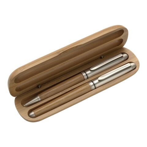 Bamboo writing set Addie brown | No Branding | not available | not available