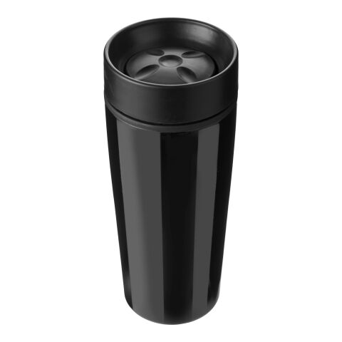 Stainless steel double walled travel mug Elisa black | No Branding | not available | not available
