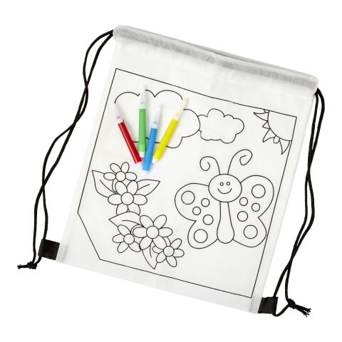 Nonwoven (80 gr/m²) backpack Santino white | No Branding | not available | not available