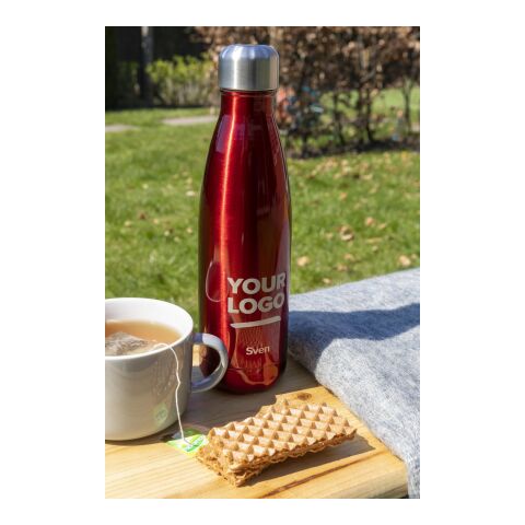 Stainless steel double walled flask Lombok orange | No Branding | not available | not available