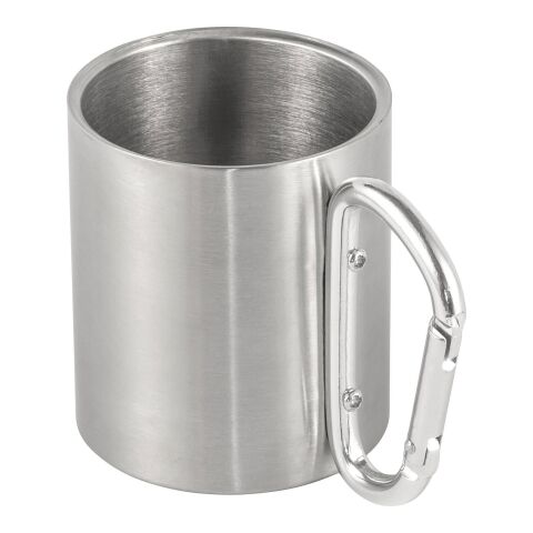 Stainless steel double walled mug Nella silver | No Branding | not available | not available