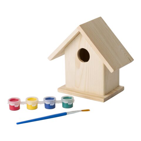 Wooden birdhouse kit Wesley brown | No Branding | not available | not available