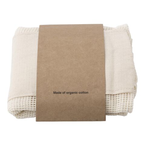 Three Reusable Cotton Mesh Bags Adele khaki | No Branding | not available | not available