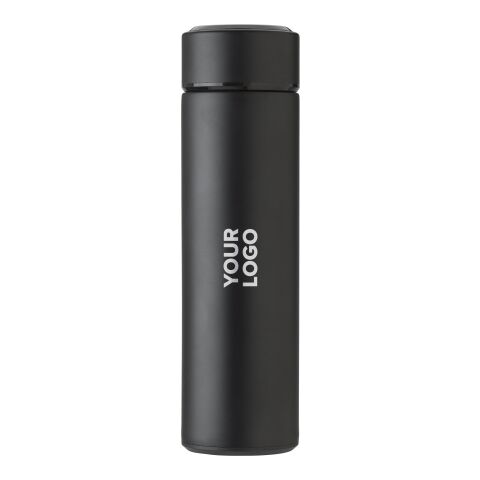 Stainless steel thermos bottle (450 ml) with LED display Fatima black | No Branding | not available | not available