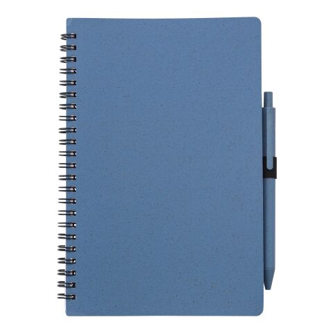 Wheat straw notebook with pen Massimo blue | No Branding | not available | not available