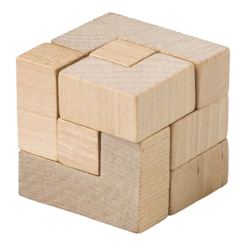 Wooden cube puzzle Amber brown | No Branding | not available | not available
