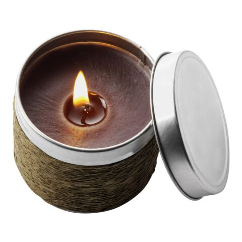 Tin with scented candle Zora brown