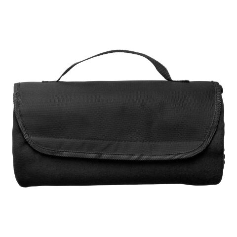 Fleece (165 g/m²) travel blanket Helga black | No Branding | not available | not available