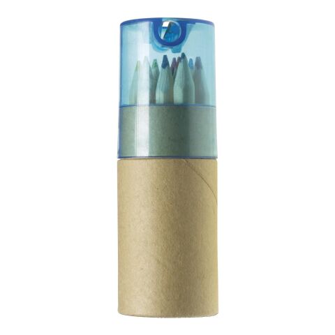 ABS and cardboard tube with pencils Terrence light blue | No Branding | not available | not available