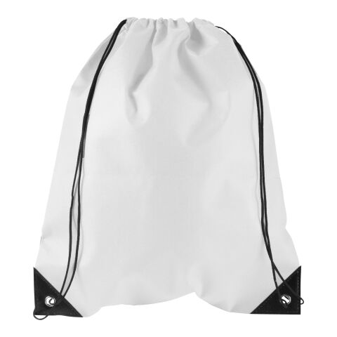 Nonwoven (80 gr/m²) drawstring backpack Nathalie white | No Branding | not available | not available