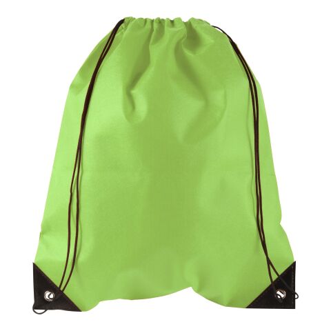 Nonwoven (80 gr/m²) drawstring backpack Nathalie lime | No Branding | not available | not available