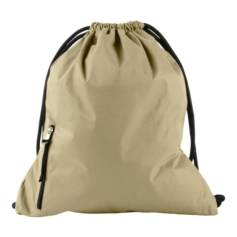 Drawstring backpack Elise, Pongee (190T) khaki | No Branding | not available | not available