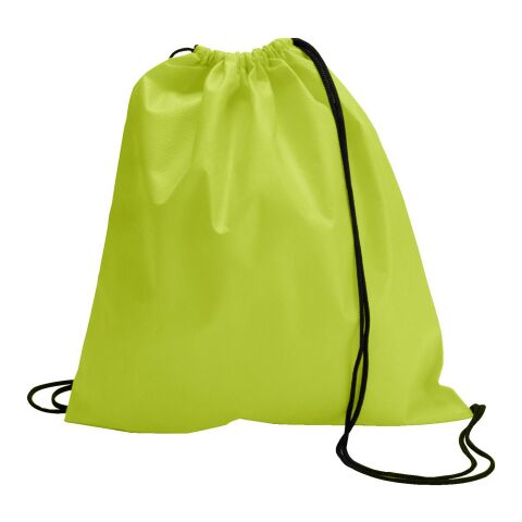 Drawstring backpack Nico, Nonwoven (80 gr/m²) lime | No Branding | not available | not available