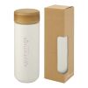 Lumi 300 ml ceramic tumbler with bamboo lid Standard | White | No Branding | not available | not available