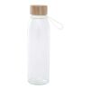 Porto 500 ml glass water bottle with silicone handle and bamboo lid  Standard | White | No Branding | not available | not available