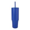 Brady 900 ml RCS certified insulated tumbler with silicone straw Standard | Royal blue | not available | No Branding | not available | not available
