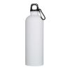 Oregon 750 ml matte RCS recycled single wall stainless steel water bottle with carabiner Standard | White | No Branding | not available | not available