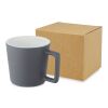 Cali 370 ml ceramic mug with matt finish Standard | White-Grey | No Branding | not available | not available