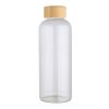 Mirage 650 ml single-walled borosilicate glass bottle with bamboo lid Standard | White | Not applicable | No Branding | not available | not available